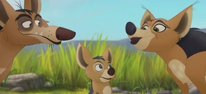 Goigoi, Reirei, and their son, Dogo.