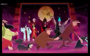 Stromboli dance with the Disney villains.