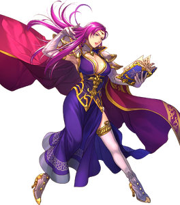 Brunnya's battle portrait in Fire Emblem Heroes.