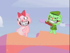 Fliqpy sadistically killing Giggles.