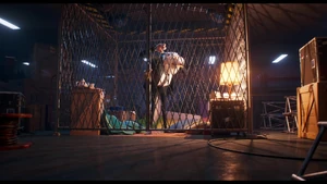 "I'm trapped somewhere under the stage!"