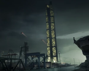 Orochi Tower in concept art.