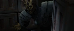 Savage finding clues that causes the talisman to glow.