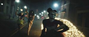 Kimmy and her henchmen on Purge Night.