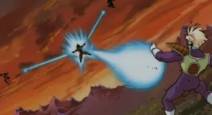 Cooler's Armored Squadron faces Goku by unsing Triple Kamehameha.