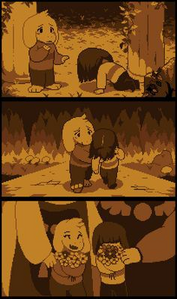 Chara's backstory with Asriel.