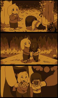 Asriel Dreemurr's backstory (before becoming Flowey).