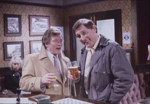 Alan chatting to Mike about a potential business partnership for them in future.