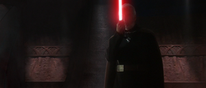 Dooku insisted on settling their contest with a lightsaber duel and ignited his blade.