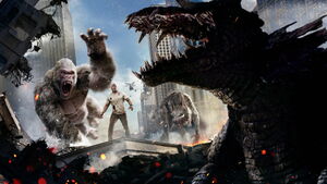 Dwayne-johnson-rampage-white-gorilla-movie-wallpaper