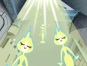 The Glowing Aliens in their "innocent" appearance.
