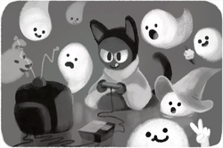 Defeat Ghosts as a Magical Cat in New Doodle