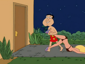 Quagmire roofies and then attempts to rape Brooke.