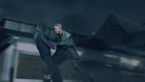 Serene attacking Hatch, believing him to be the traitor.