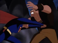 Ubu punched in the chest by Superman