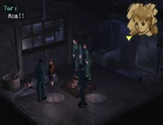 Yuri and Anne attacked by the demons in their neighbors' bodies.