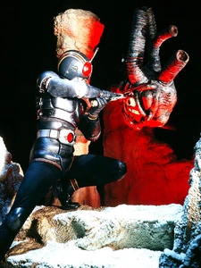 Creation King 3.jpg (180 KB) Kamen Rider Black stabs the Creation King.