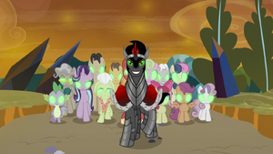 King Sombra leading his hypnotized army into invading Canterlot.