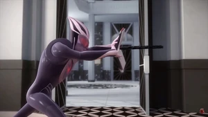 Collector capturing Cat Noir's staff.