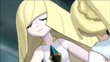 Lusamine going into a coma.