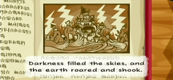The destruction of the city as the book says in.
