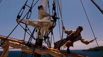 Israel Hands threatens Jim Hawkins