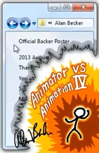 What is most likely the Chosen One on the poster for Animator vs. Animation IV.
