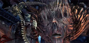 Dantes-inferno-1st-boss-king-minos.jpg (40 KB) King Minos sniffing Dante's sins