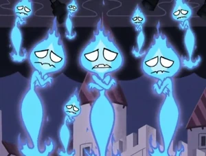 "Let's get out of here!" The Glowing Aliens depowered after getting frozen by Jenny.