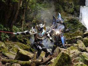 Saga slashing a Fangire.