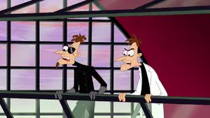 "CURSE YOU, PERRY THE PLATYPUS!!!" Both Doofenshmirtzs saying their iconic defeat catchphrase.