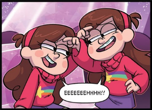 Anti-Mabel befriends the main Mabel (Mabel Pines).