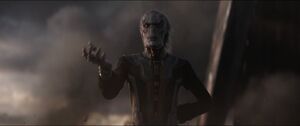 Ebony trying to take the Infinity Gauntlet from Black Panther.