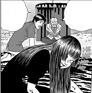 Beniko's final fate turning insane after the ritual.