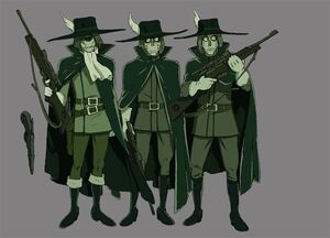 Mecha with his companions.
