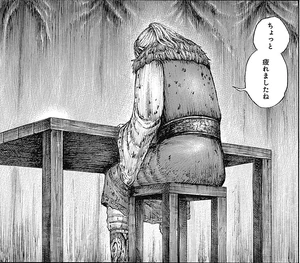 Ri Boku in a tried and dejected state.
