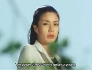 Teacher Oomura admiring the plan's apparent success.