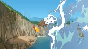 The Dark Lord is stopped by the still-alive Chosen One.