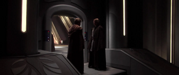 Kenobi warned to be wary of Palpatine who then told him that the Chancellor had requested his presence for unknown reasons, without informing the Council.