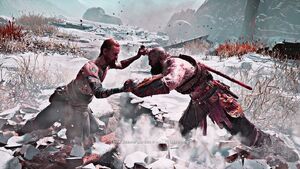 Kratos vs. Baldur, son of Odin.