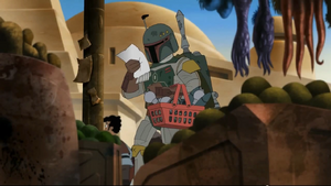 Boba Fett's cameo in Phineas and Ferb: Star Wars .