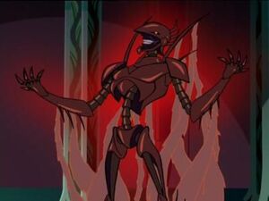 Lord Darkar's evil grin.