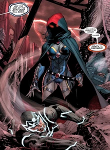 Grail appeared behind the injured Metron.