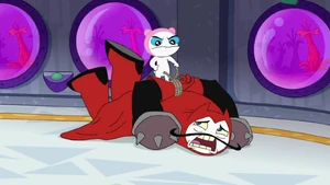 Mitch's first defeat as Meap ties him up, forcing him to surrender.