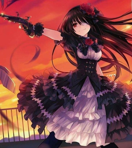 tokisaki kurumi (date a live and 1 more) drawn by tsunako