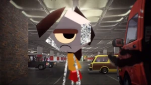 Rob after rewinding time in "The Rerun."