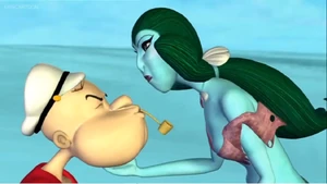 Olive's voice calls Popeye.