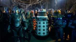 The Alliance Daleks, Cybermen, Sontarans, Hoix, Autons, Judoon and Sycoraxs.