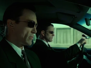 Agent Johnson riding 'shotgun' while Thompson keeps it on 10 and 2.