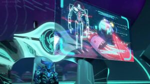 Morando threatening Zeron Alpha's life.